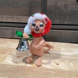 2012 Annalee Santa Mouse With Silver Bell - 6.5”